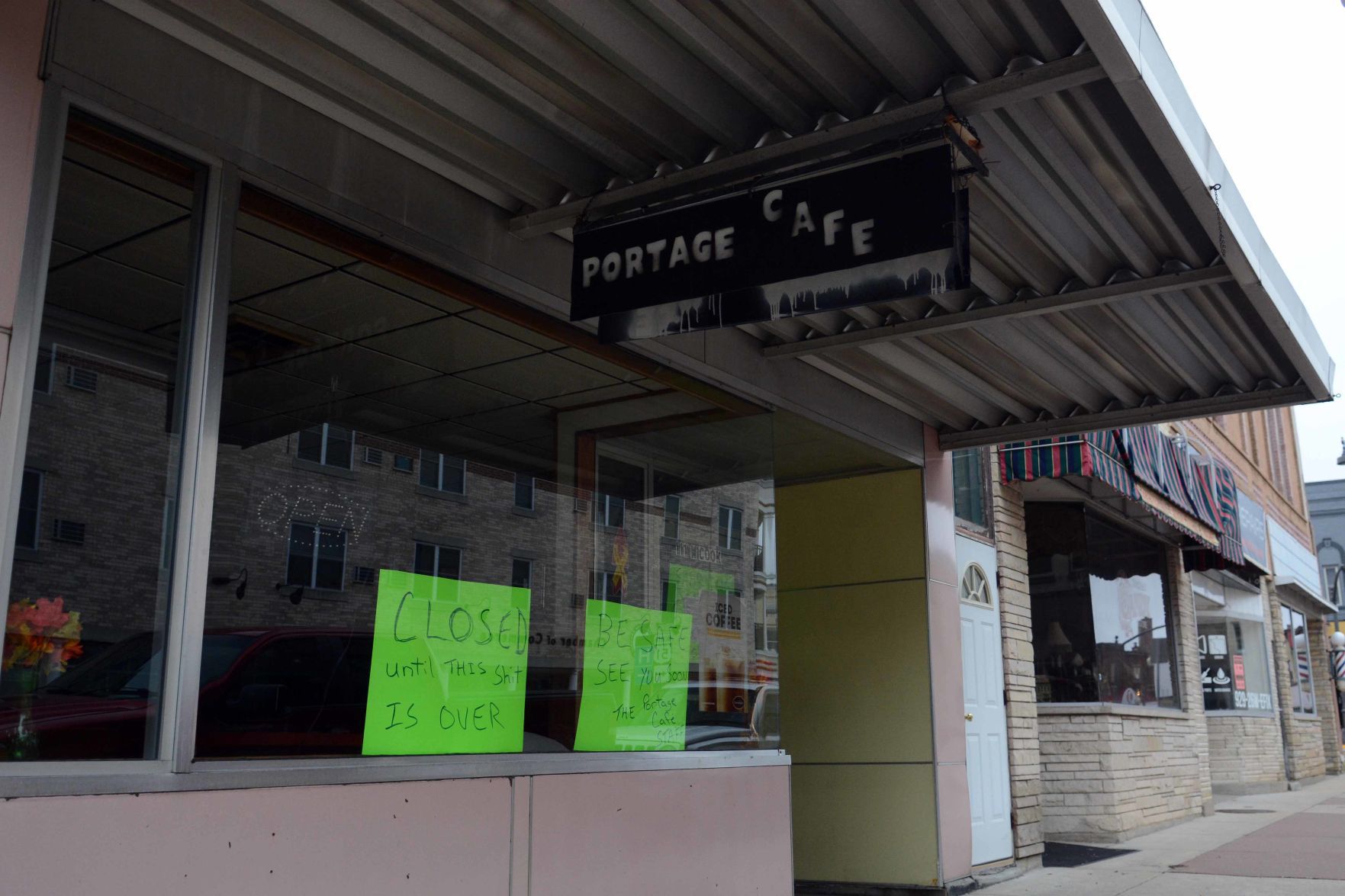 Downtown Portage during 'safer at home' order